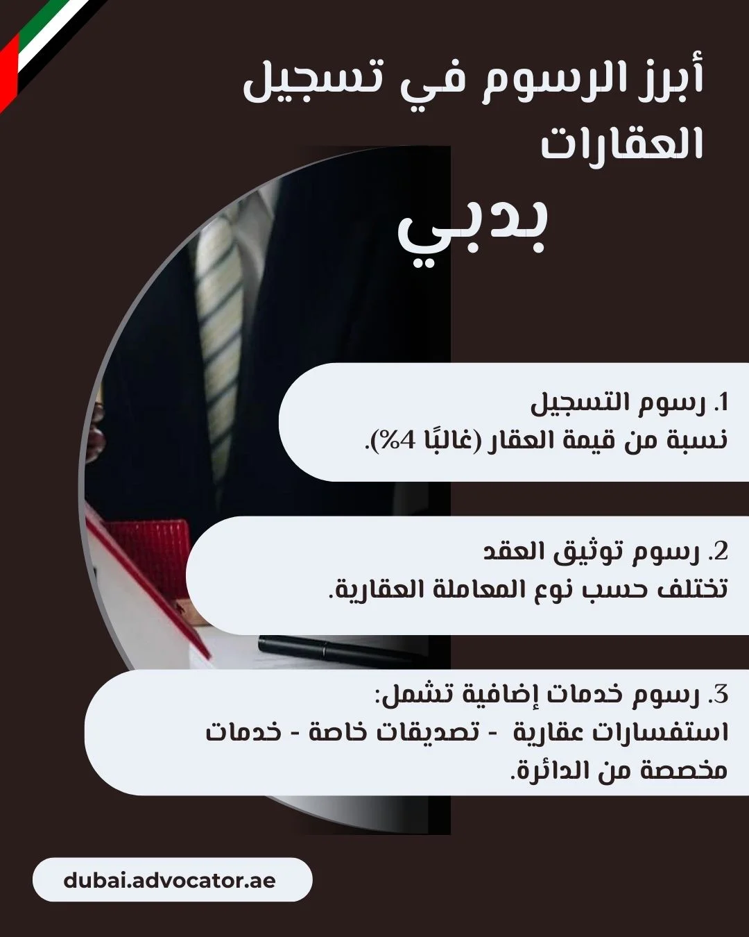 أبرز الرسوم في تسجيل العقارات بدبي