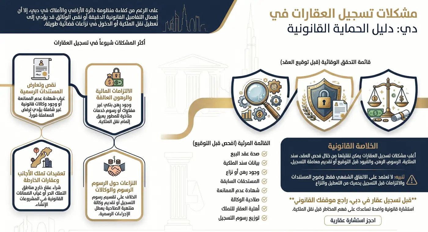 دليل تسجيل العقارات القانوني بدبي