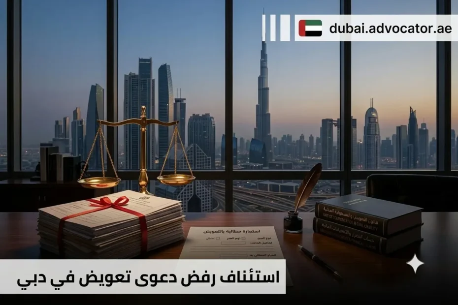 استئناف رفض دعوى تعويض في دبي