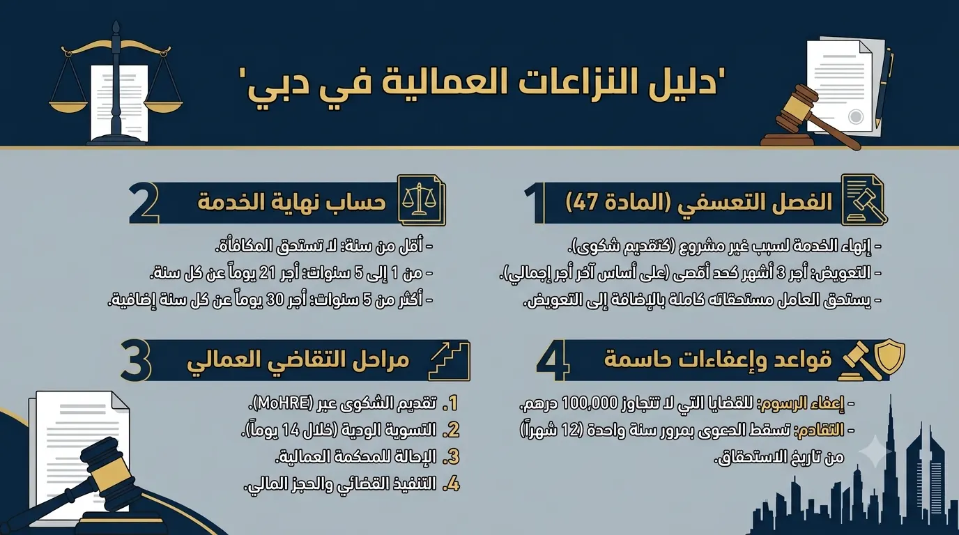 أنواع النزاعات العمالية في دبي