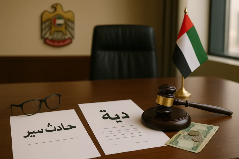 قيمة دية القتل الخطأ في حوادث السيارات بدبي والفارق عن القتل العمد