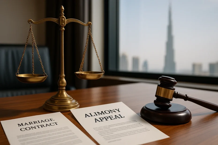 إجراءات استئناف حكم نفقة​ في دبي ومتى يُقبل الطعن؟