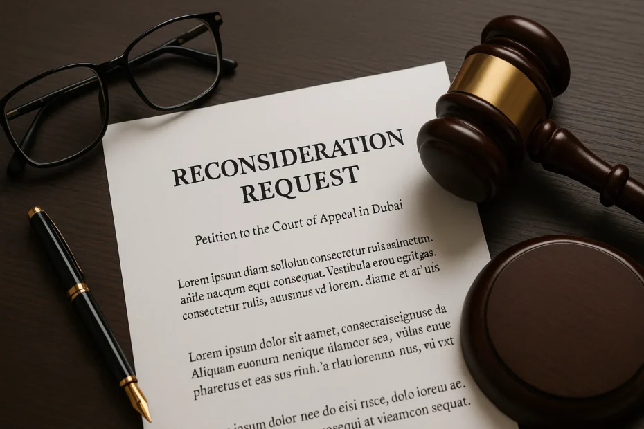 التماس اعادة النظر امام محكمة الاستئناف في دبي: الشروط والإجراءات