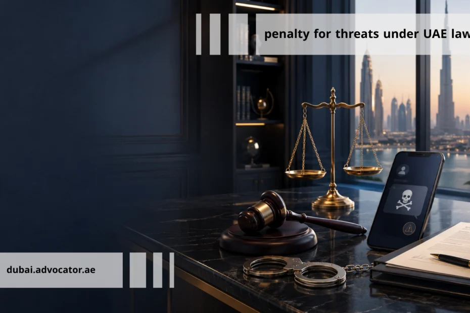 penalty for threats under UAE law