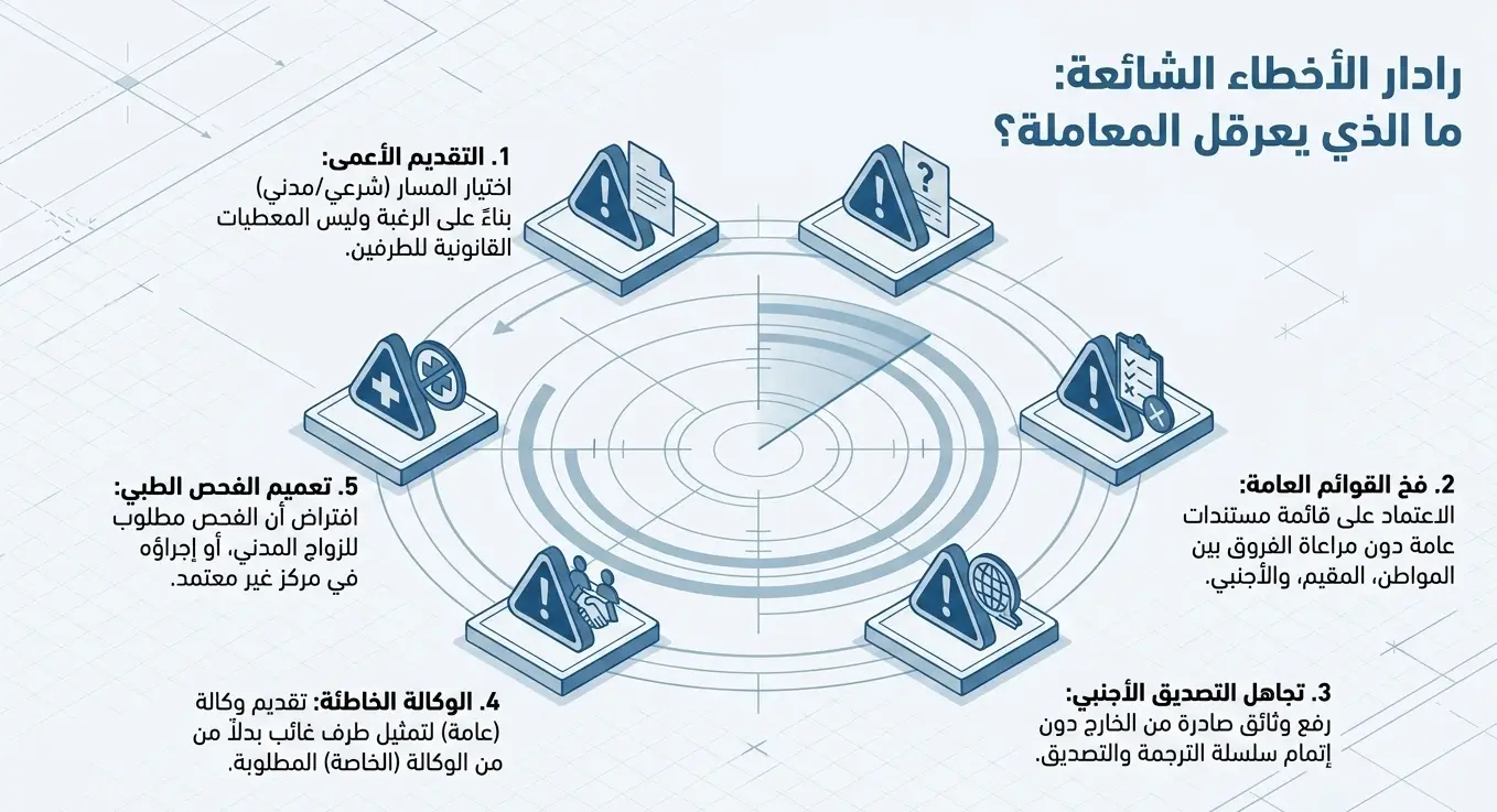 أخطاء شائعة قد تؤخر إتمام الزواج
