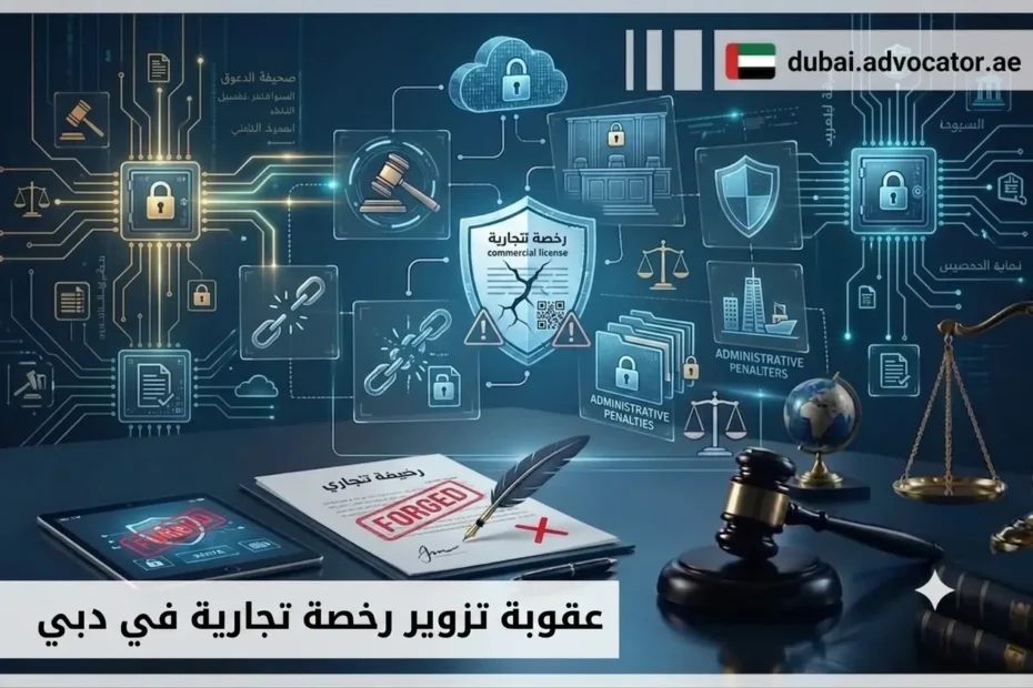 عقوبة تزوير رخصة تجارية في دبي