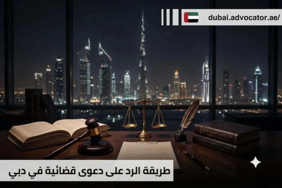 طريقة الرد على دعوى قضائية في دبي