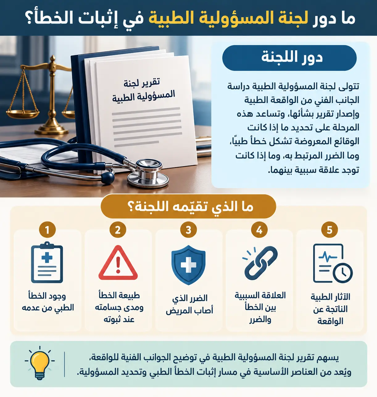 دور لجنة المسؤولية الطبية في إثبات الخطأ